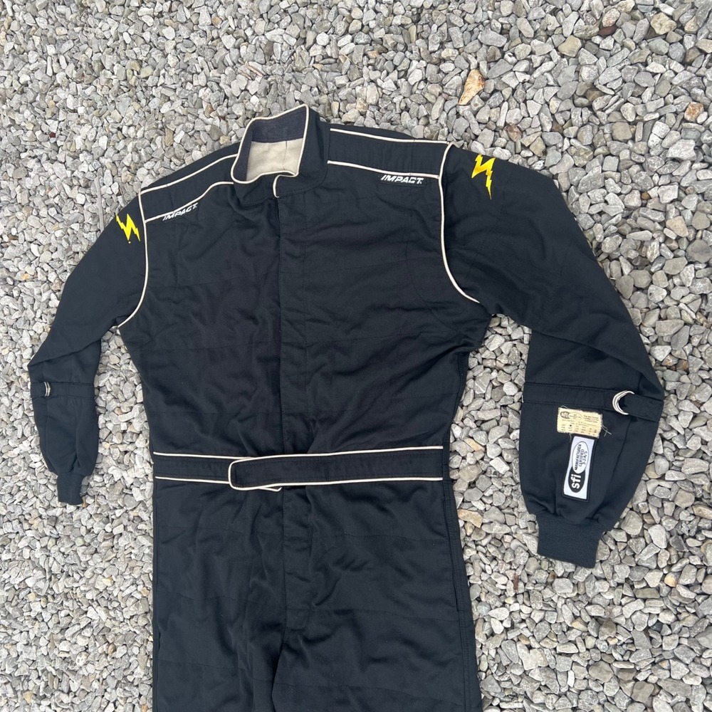 Impact Racing Suit SFI 3-2A/5 Black One Piece Driving Fire‎ Suit Mens 3X 52